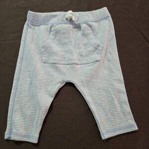 Harem Blue and White Striped Pants With Front Pocket 100% Cotton Carters 3 Month